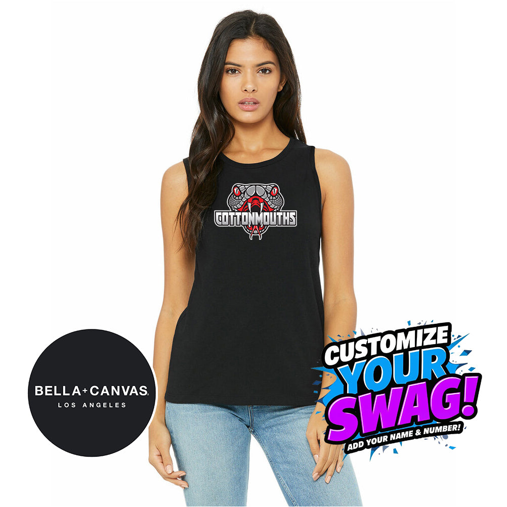 Bella + Canvas B6003 Women's Jersey Muscle Tank - Black Creek Cottonmouths