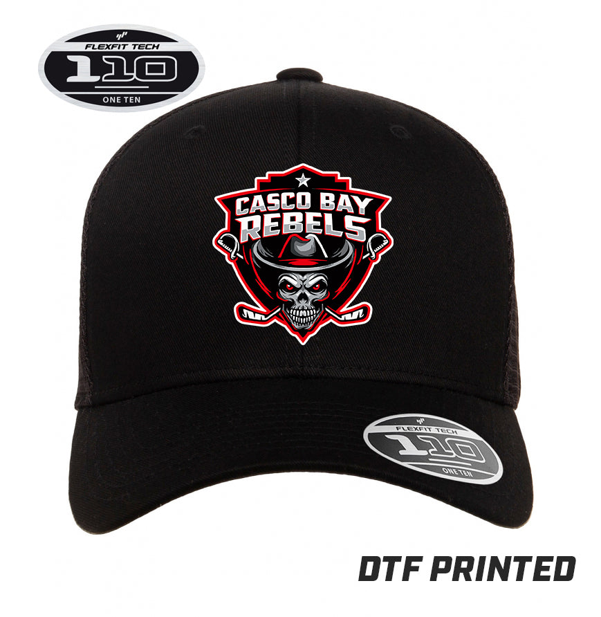 Flexfit 110M Adult 110reg Mesh Cap DTF PRINTED - Casco Bay Rebels Hockey