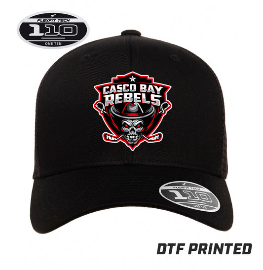 Flexfit 110M Adult 110reg Mesh Cap DTF PRINTED - Casco Bay Rebels Hockey