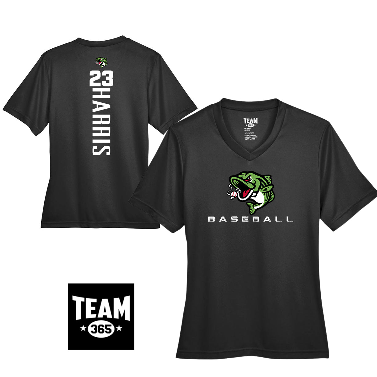 GAME TIME - Team 365 TT11W Women's Zone Performance T-Shirt - RBA Stripers Baseball