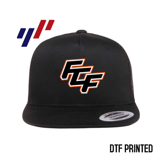 Yupoong 6006 Adult 5-Panel Classic Trucker Hat - DTF PRINTED - FCF Flight Baseball