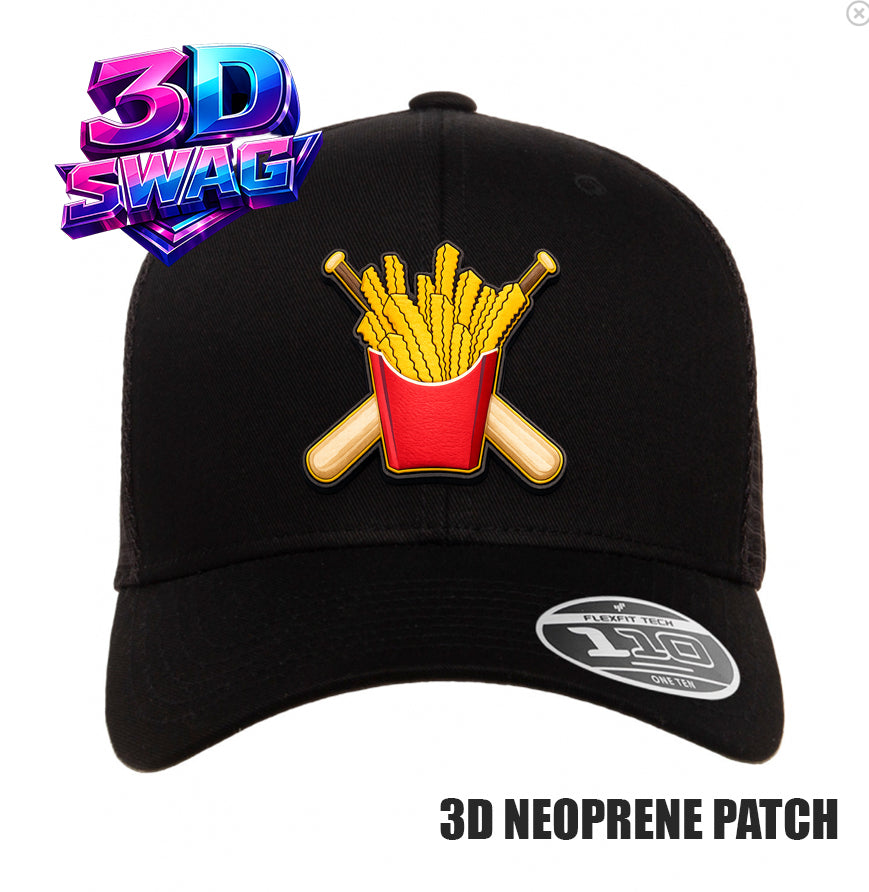 TEAM RALLY FRIES - 3D PATCH TEAM HATS - Flexfit 110M Mesh Hat