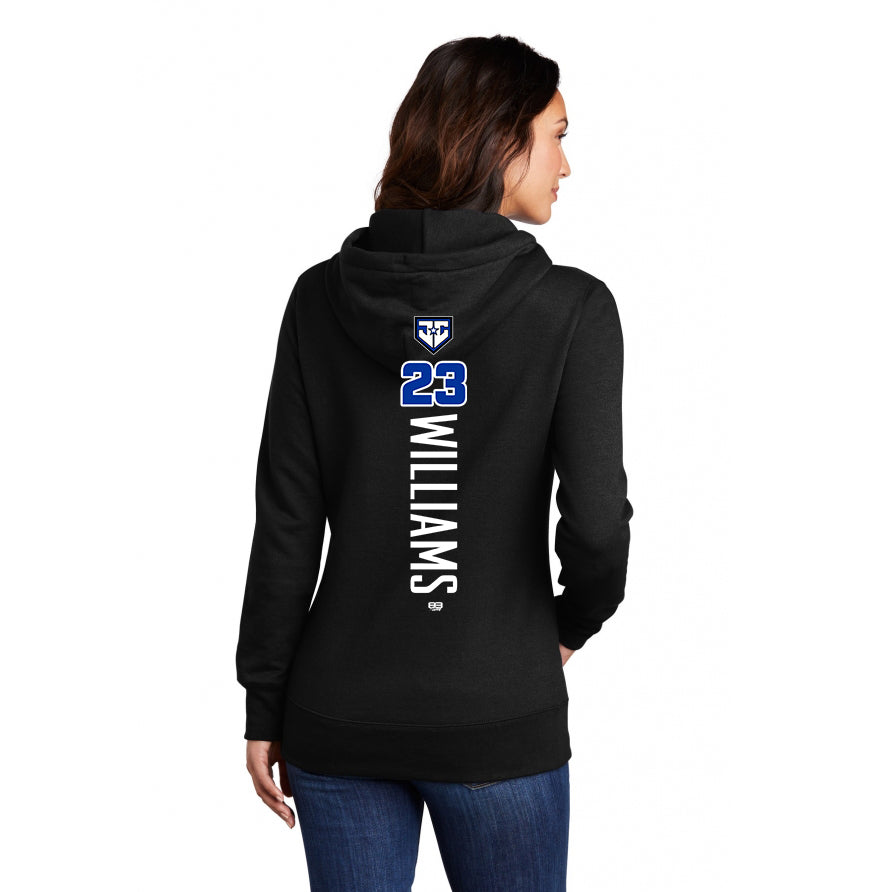 Port & Company Women's Core Fleece Pullover Hooded Sweatshirt LPC78H - JCB Diamond Kings Baseball