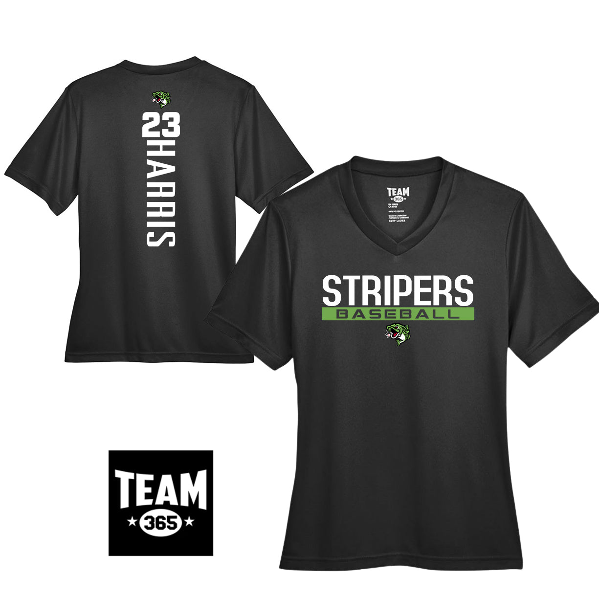 GAME TIME - Team 365 TT11W Women's Zone Performance T-Shirt - RBA Stripers Baseball