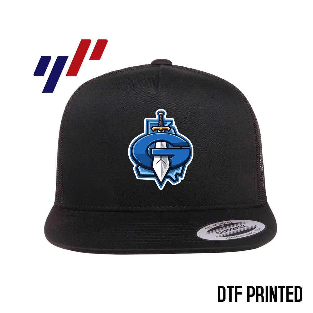 Yupoong 6006 Adult 5-Panel Classic Trucker Hat - DTF PRINTED - Georgia Titans Elite Baseball