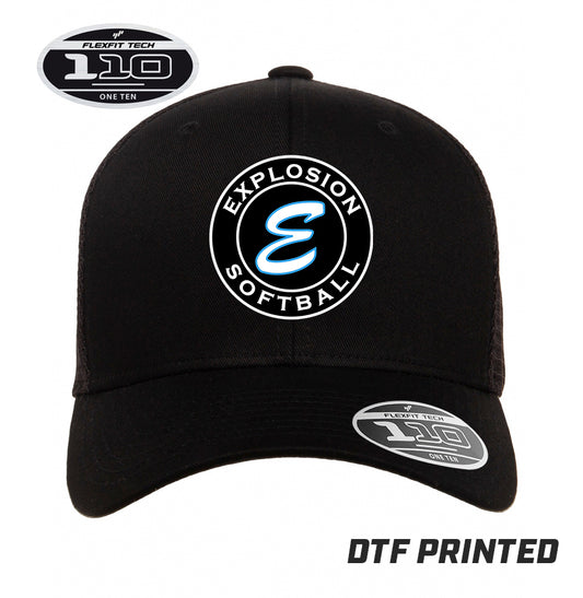 Flexfit 110M Adult 110reg Mesh Cap DTF PRINTED - Explosion Softball