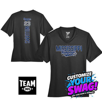 GAME TIME - Team 365 TT11W Women's Zone Performance T-Shirt - Mississippi Rampage