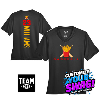 GAME TIME - Team 365 TT11W Women's Zone Performance T-Shirt - Team Rally Fries Baseball