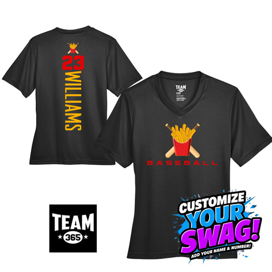 GAME TIME - Team 365 TT11W Women's Zone Performance T-Shirt - Team Rally Fries Baseball