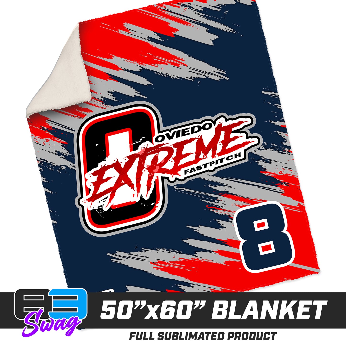 50”x60” Plush Sherpa Blanket  - Oviedo Extreme Softball