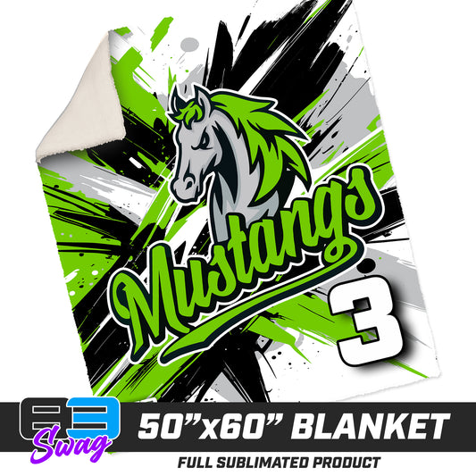 50”x60” Plush Sherpa Blanket  - Mustangs