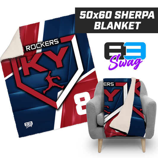 KY Rockers Softball - 50”x60” Plush Sherpa Blanket