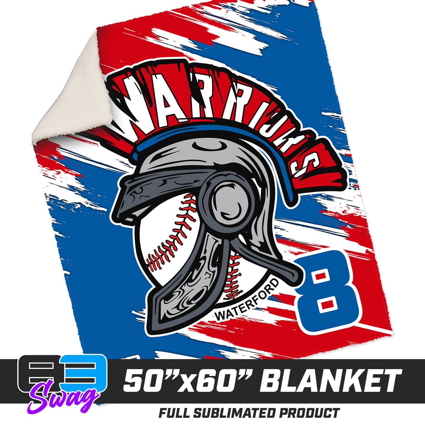 50”x60” Plush Sherpa Blanket  - Waterford Warriors - 2024 Fall Edition