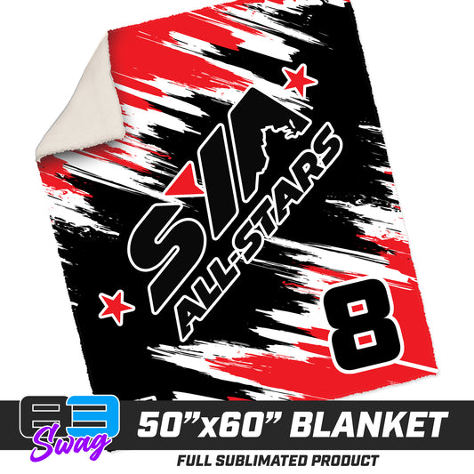 50”x60” Plush Sherpa Blanket  - SYA All Stars Baseball