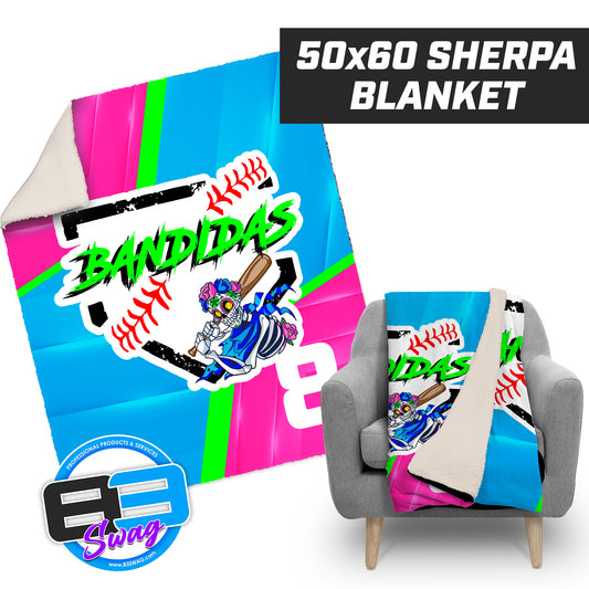 Baker Bandidas Softball - 50”x60” Plush Sherpa Blanket