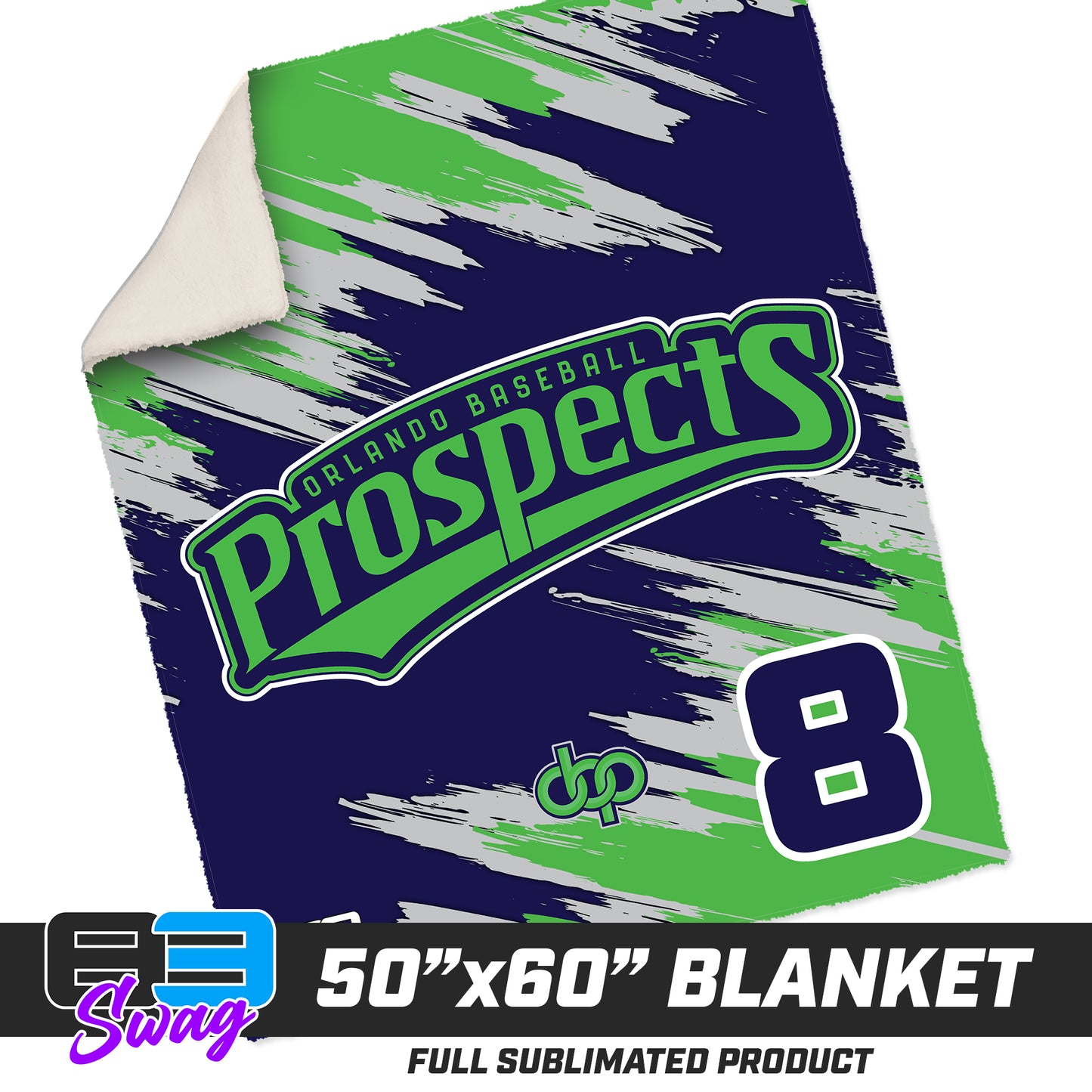 50”x60” Plush Sherpa Blanket  - Orlando Baseball Prospects - OBP