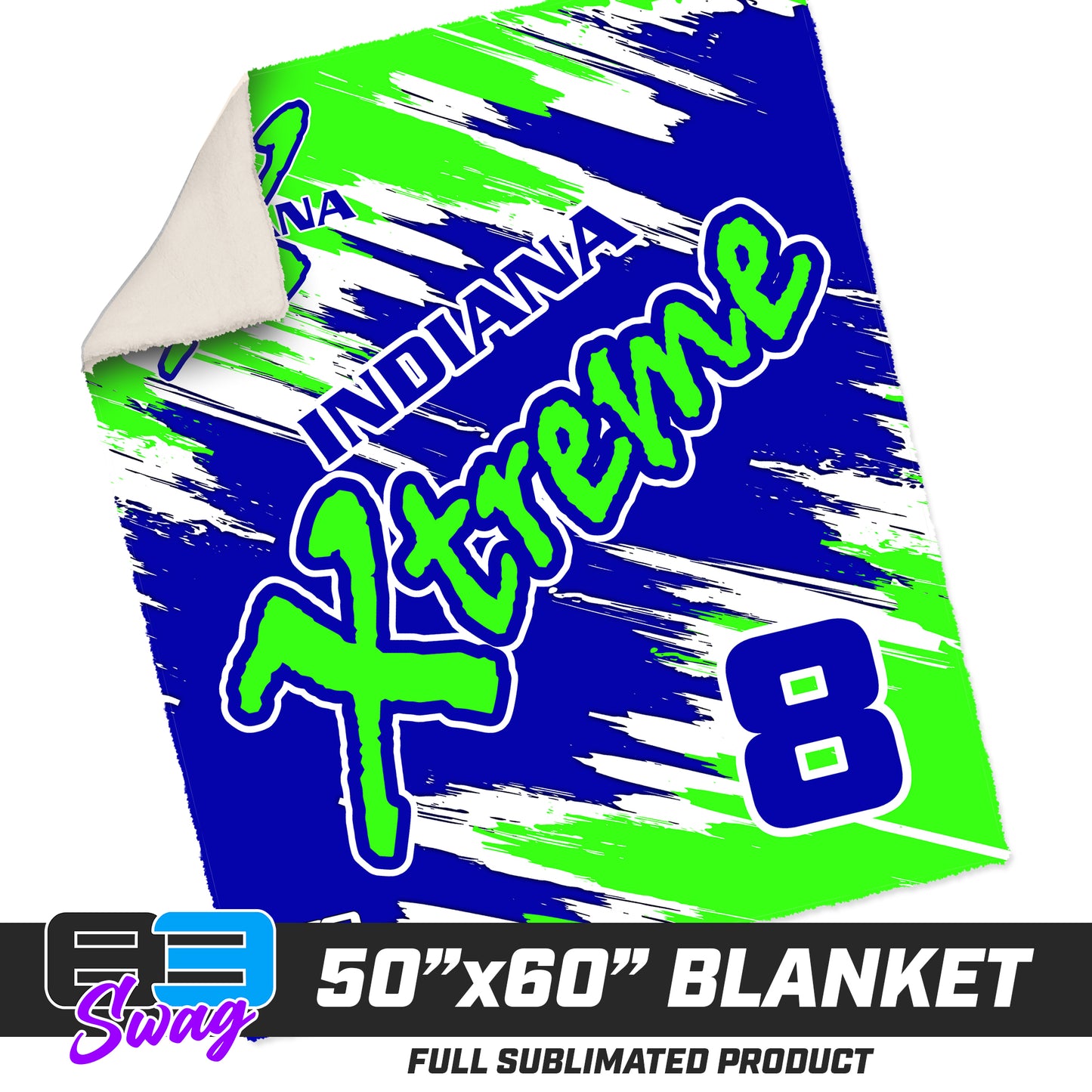 50”x60” Plush Sherpa Blanket  - Indiana Xtreme Softball