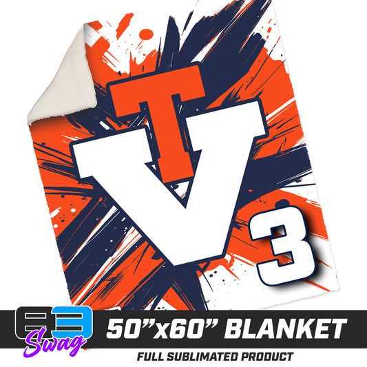 50”x60” Plush Sherpa Blanket  - Team Virginia Baseball