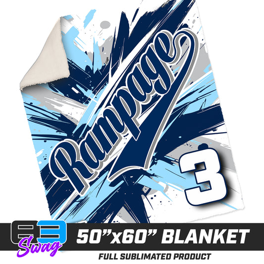 50”x60” Plush Sherpa Blanket  - Mississippi Rampage 2030 Softball V.26