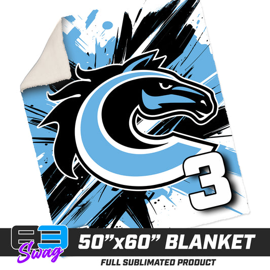 50”x60” Plush Sherpa Blanket  - Colts Baseball