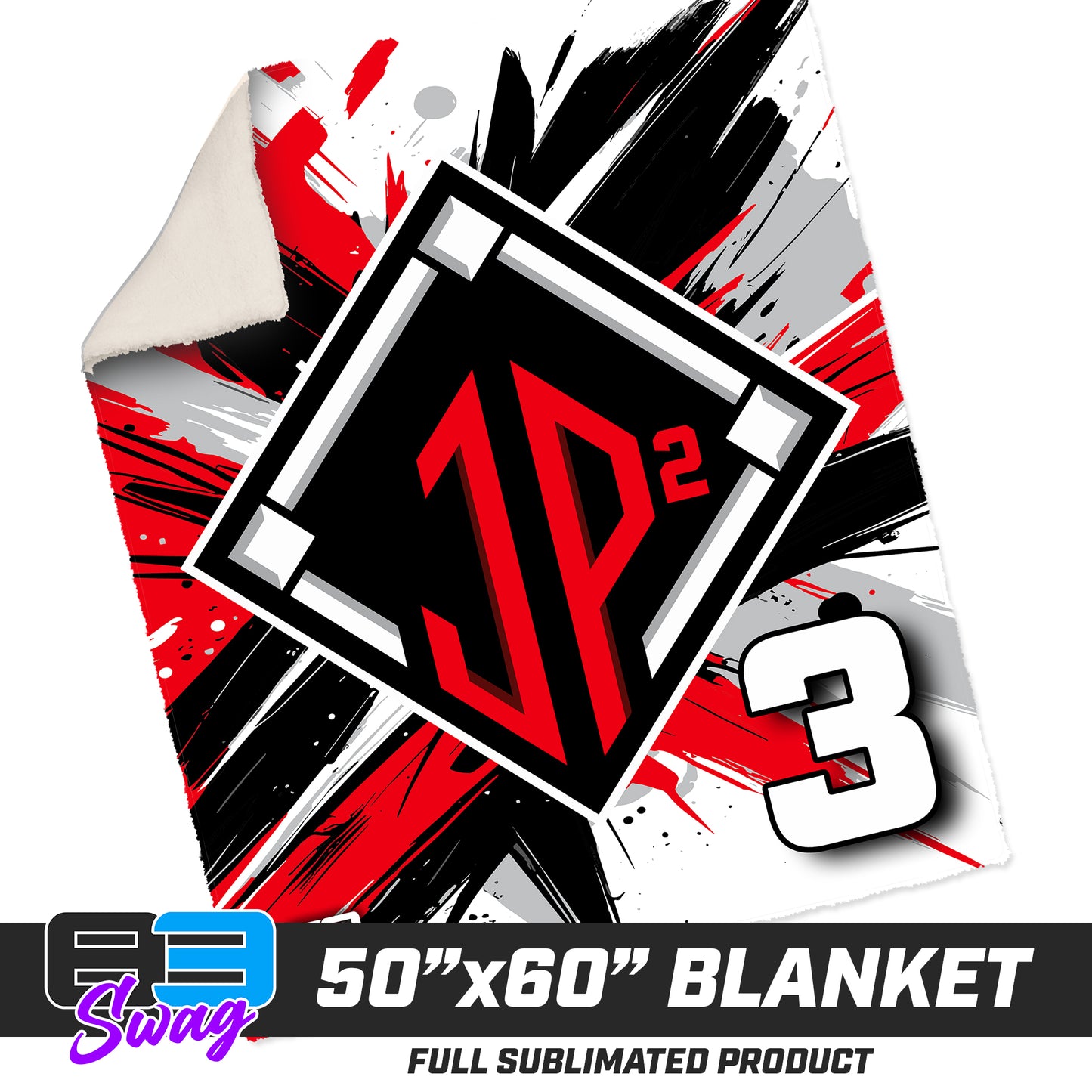 50”x60” Plush Sherpa Blanket  - JP2 Sports Baseball