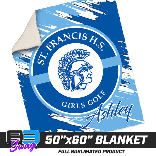 50”x60” Plush Sherpa Blanket  - St. Francis HS Girls Golf