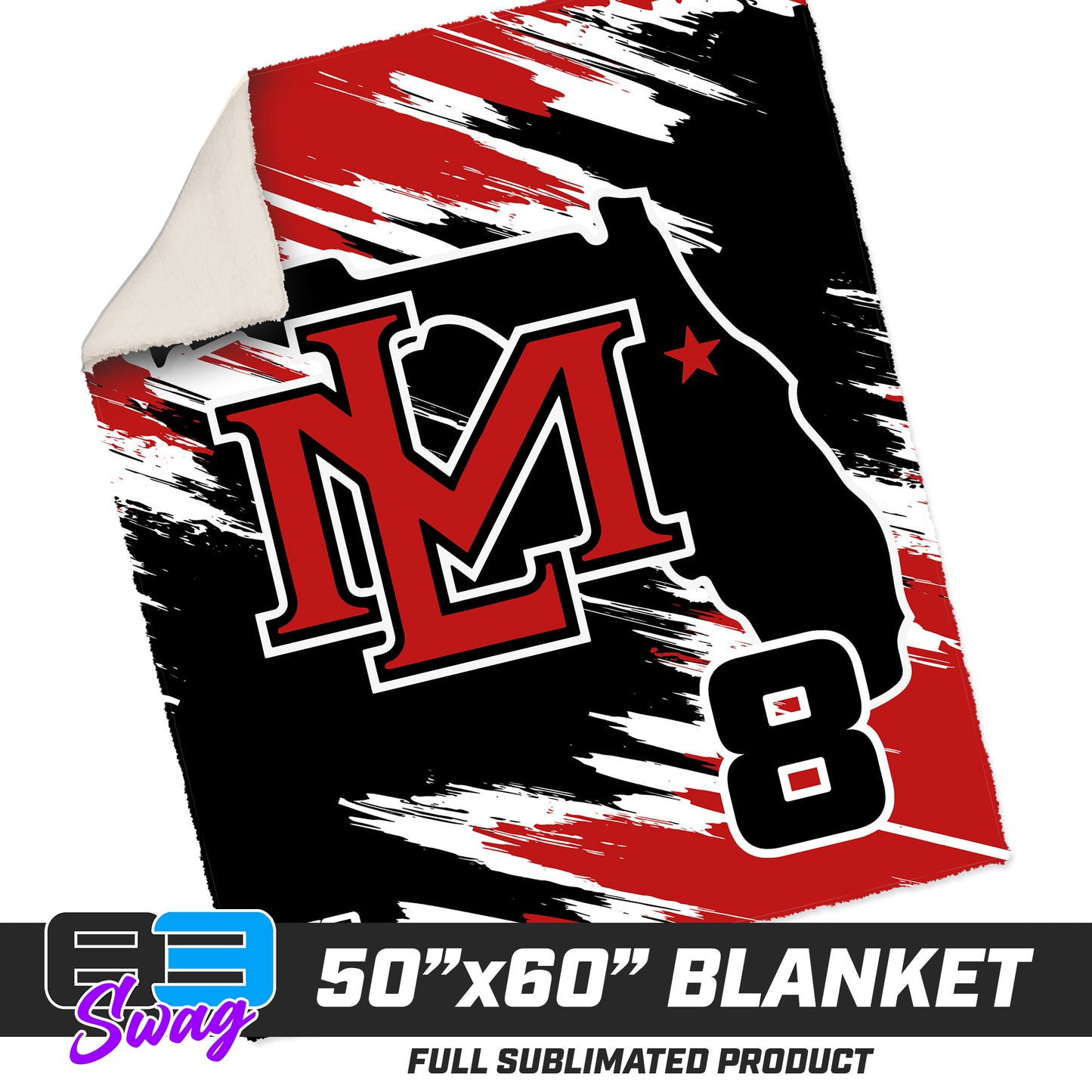 50”x60” Plush Sherpa Blanket  - Lake Mary All Stars Softball