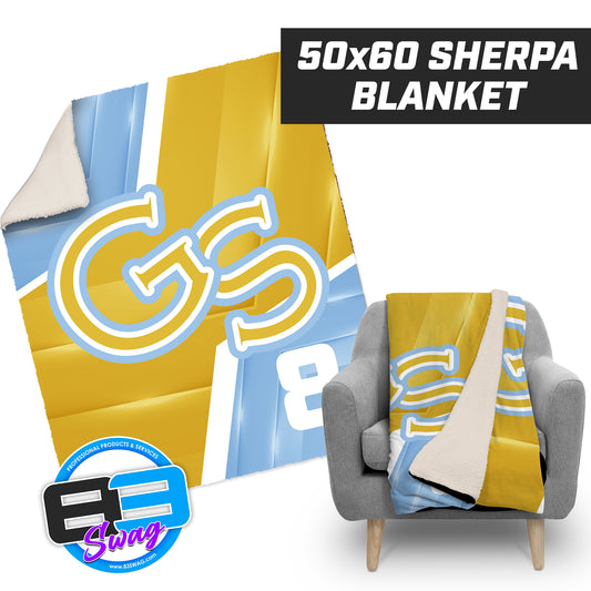 Golden Spikes Baseball - 50”x60” Plush Sherpa Blanket