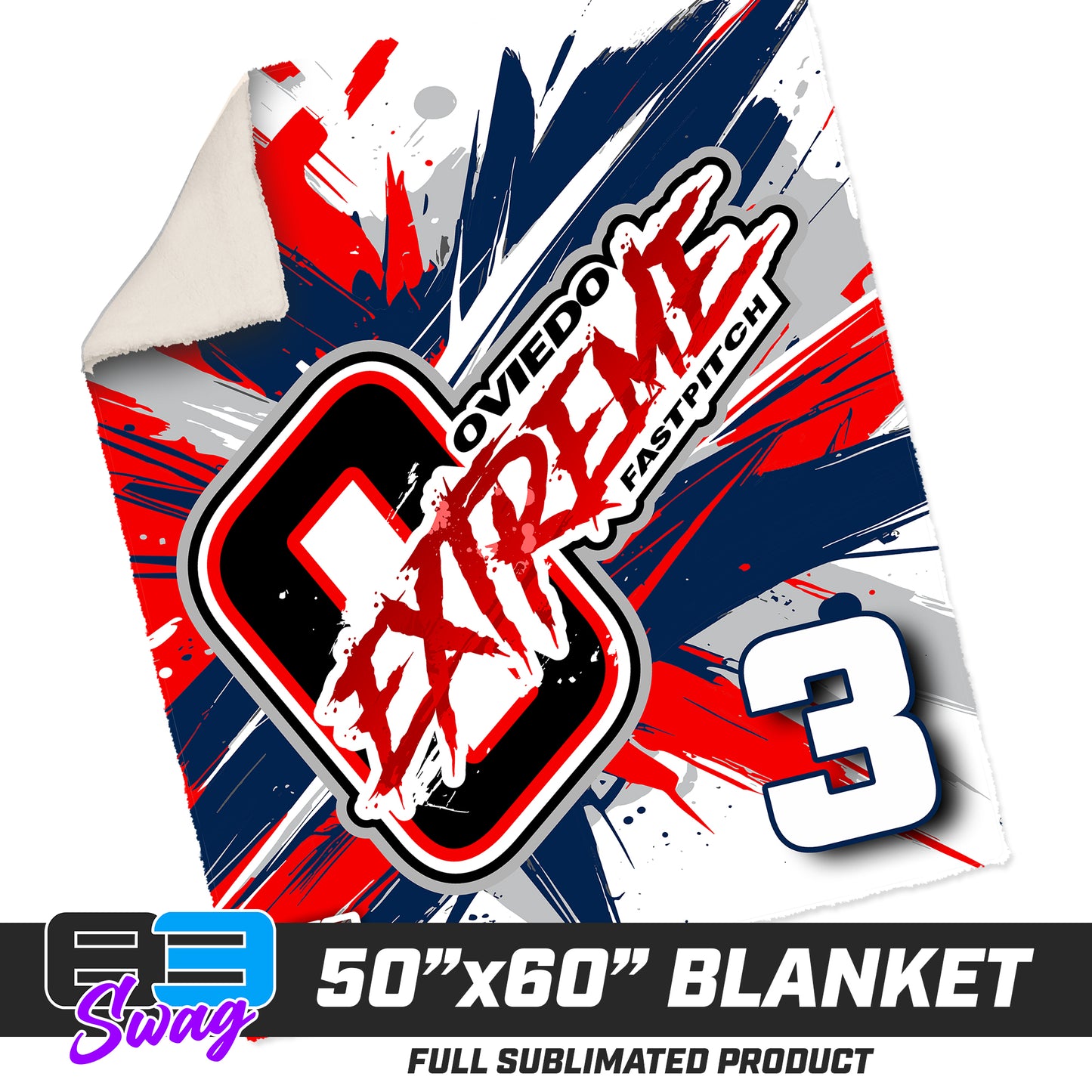 50”x60” Plush Sherpa Blanket  - Oviedo Extreme Softball