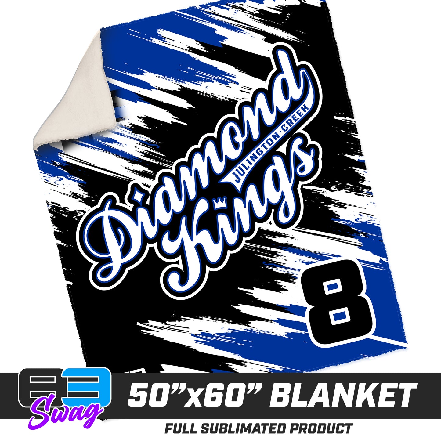 50”x60” Plush Sherpa Blanket  - JCB Diamond Kings Baseball