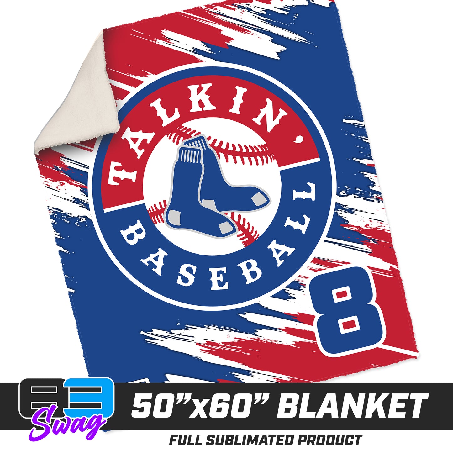 50”x60” Plush Sherpa Blanket  - Talkin' Baseball