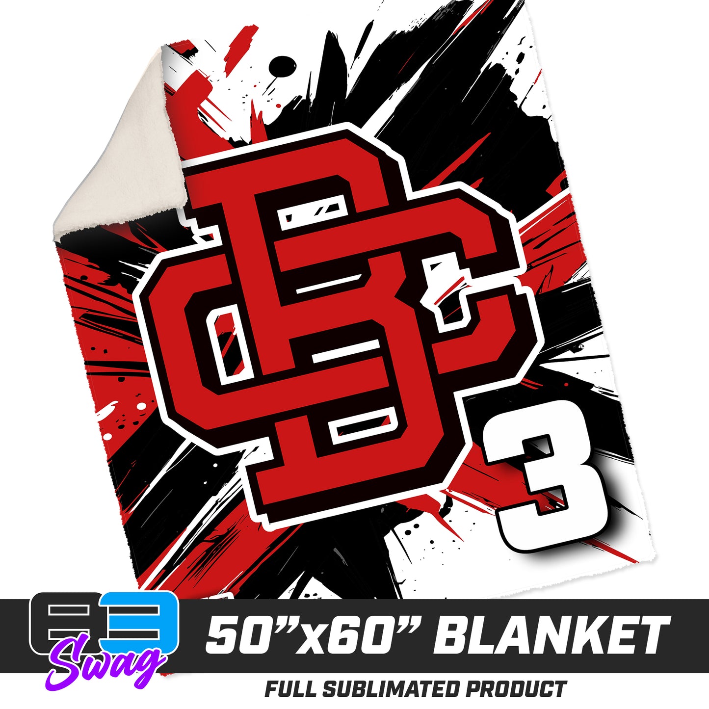 50”x60” Plush Sherpa Blanket  - CBC Baseball