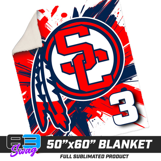 50”x60” Plush Sherpa Blanket  - South Cherokee Indians