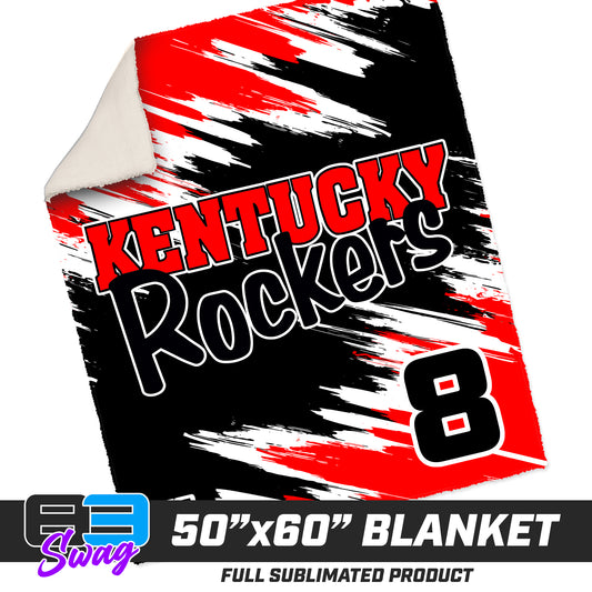 50”x60” Plush Sherpa Blanket  - Kentucky Rockers Softball