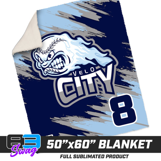 50”x60” Plush Sherpa Blanket  - Velocity Baseball