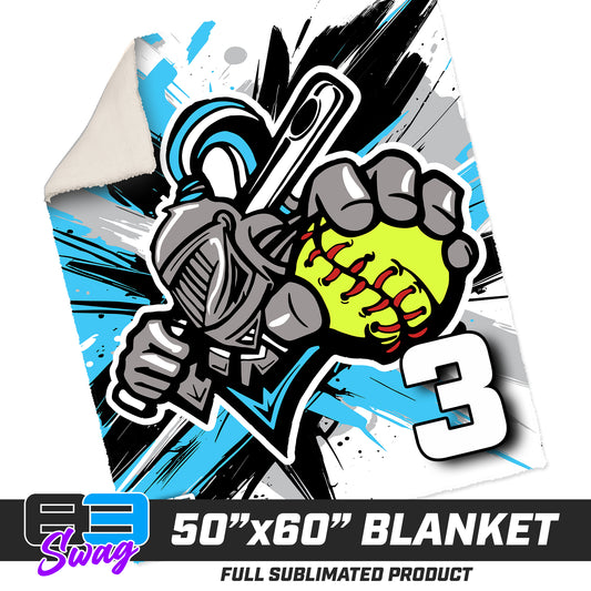 50”x60” Plush Sherpa Blanket  - Knights Softball