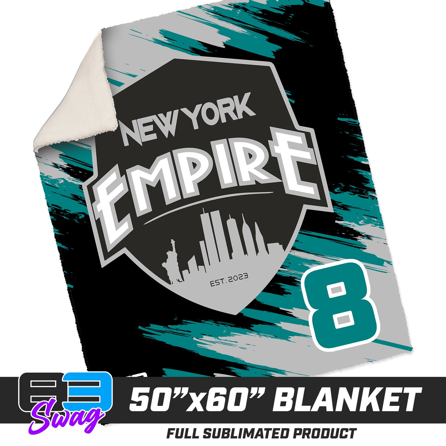 50”x60” Plush Sherpa Blanket  - New York Empire Softball