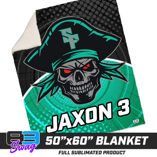 CUSTOM - 50”x60” Plush Sherpa Blanket  - South Florida Pirates