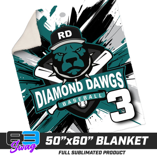50”x60” Plush Sherpa Blanket  - Diamond Dawgs V.2016