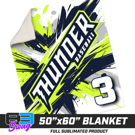 50”x60” Plush Sherpa Blanket  - Ponte Vedra Thunder Baseball 2026 VERSION