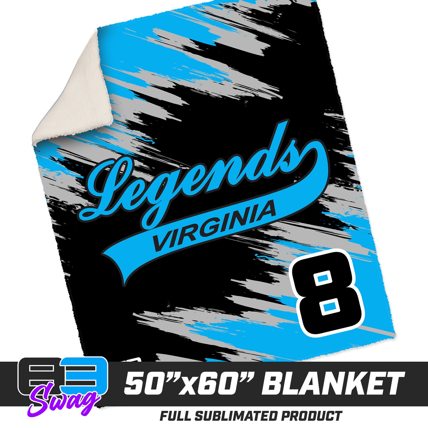 50”x60” Plush Sherpa Blanket  - Virginia Legends Softball