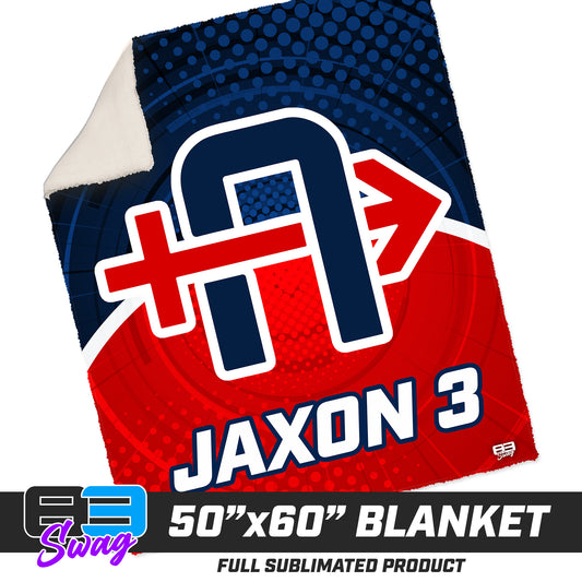 CUSTOM - 50”x60” Plush Sherpa Blanket  - Arrows Baseball