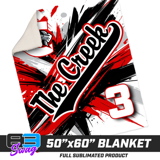 50”x60” Plush Sherpa Blanket  - Cedar Creek Christian School Saints