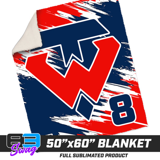 50”x60” Plush Sherpa Blanket  - Tampa Warriors Baseball