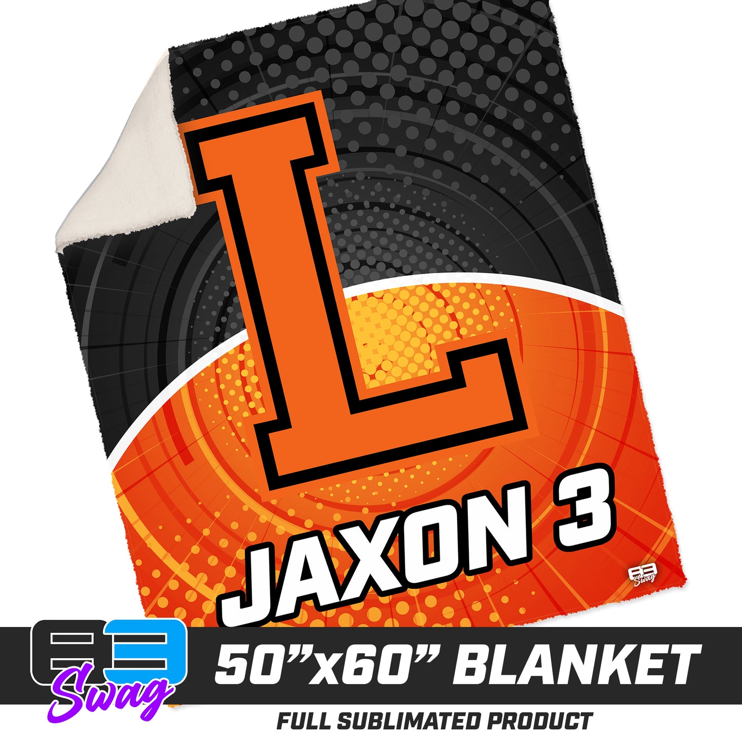 CUSTOM - 50”x60” Plush Sherpa Blanket  - Longwood Wrestling