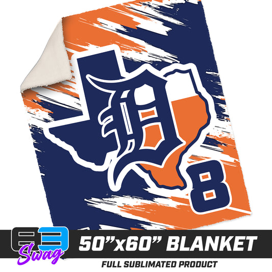 50”x60” Plush Sherpa Blanket  - Dallas Tigers Baseball