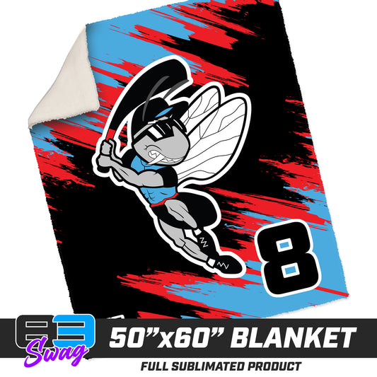 50”x60” Plush Sherpa Blanket  - NBC Gnats Baseball