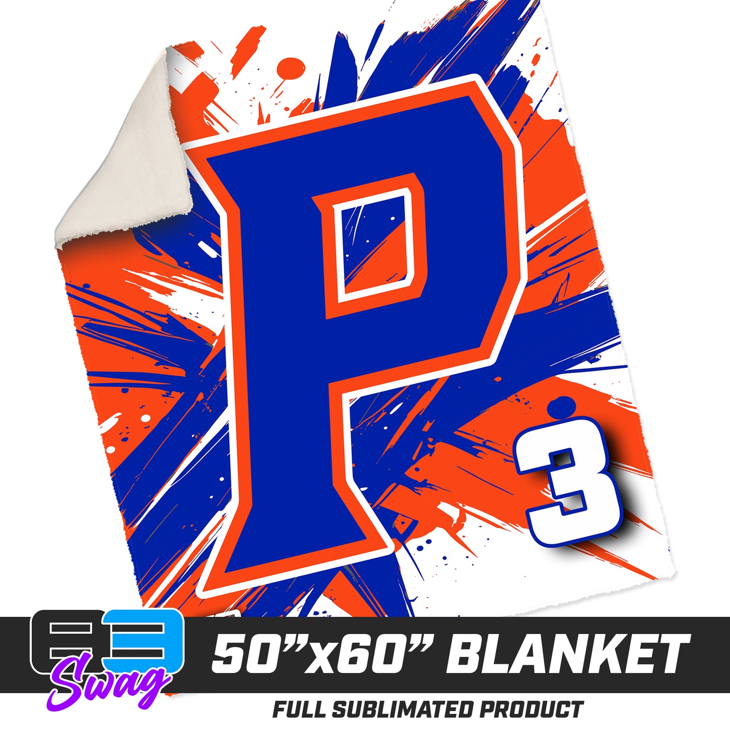 50”x60” Plush Sherpa Blanket  - Palatka TailGators Baseball v.26