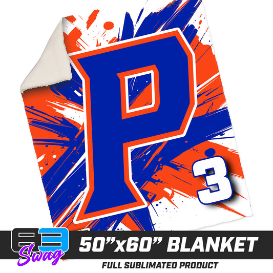 50”x60” Plush Sherpa Blanket  - Palatka TailGators Baseball v.26