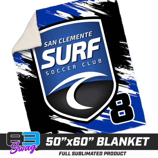50”x60” Plush Sherpa Blanket  - San Clemente Surf Soccer Club